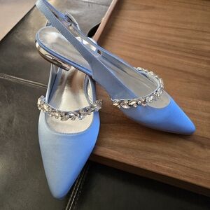 BABY BLUE FORMAL FLATS  SZ 10